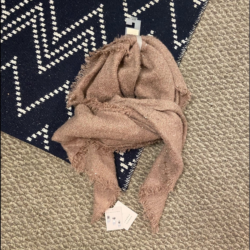 Dusty Rose Blanket Scarf by Lauren Conrad